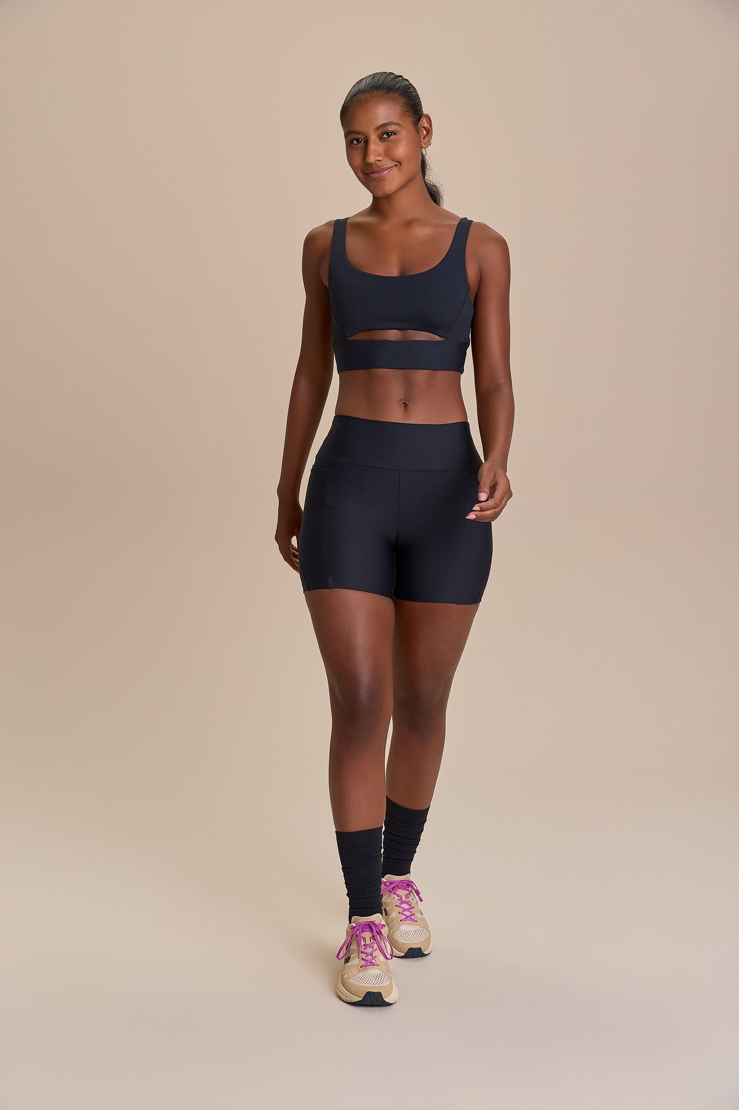 Cut Out Fit Green Bra